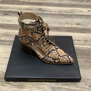Snake print ankle booties - BRAND NEW